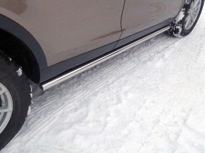 Пороги труба 60 мм ТСС для Land Rover Discovery Sport 2014-2021
